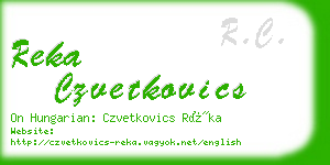 reka czvetkovics business card